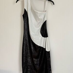 TwentyCluny Monochrome Sequin Mini Dress